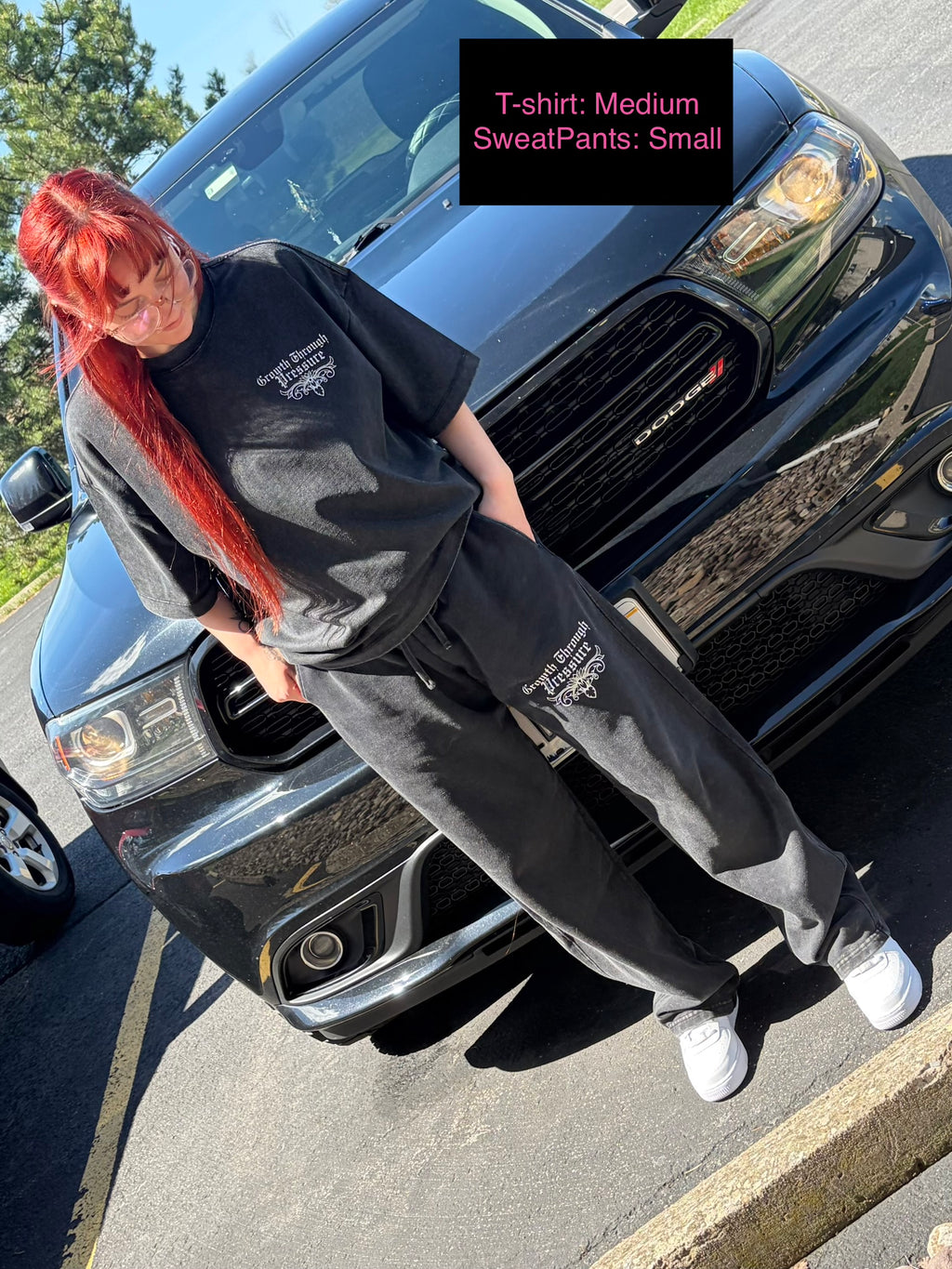 Vintage Wash GROWTH THROUGH PRESSURE Loose Sweatpants