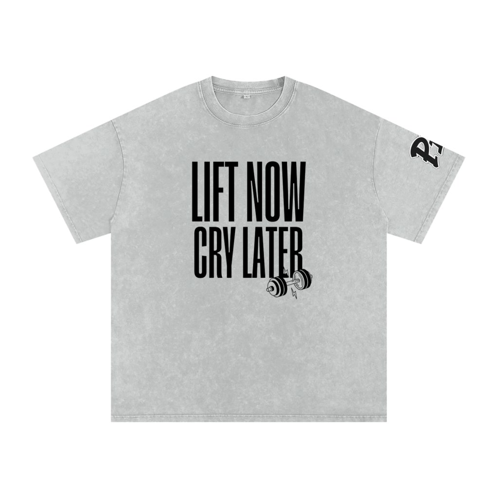 Lift Now Cry Later Oversized Cotton T-Shirt