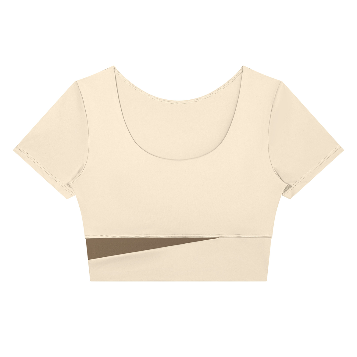 Women's Panelled Crop Yoga Top w/bra padding