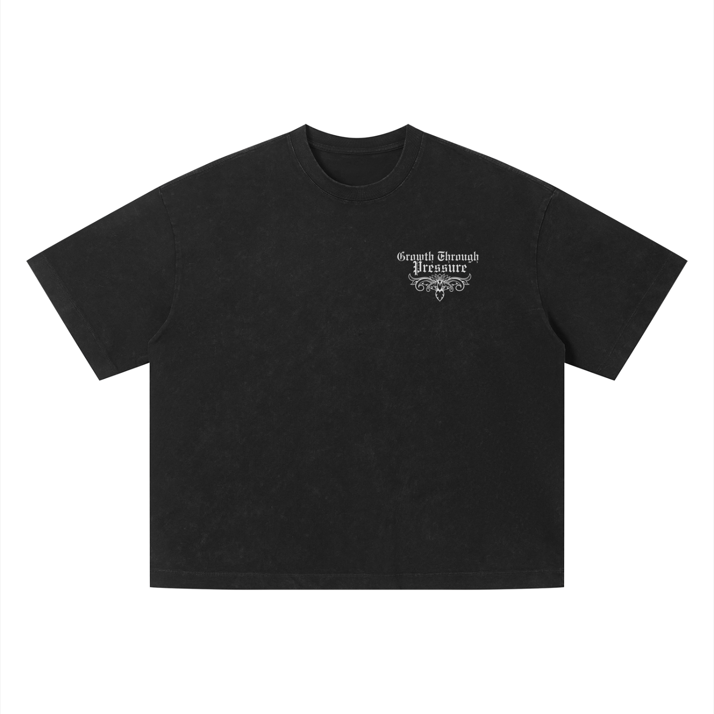 Unisex Vintage Wash GROWTH THROUGH PRESSURE Boxy T-Shirt