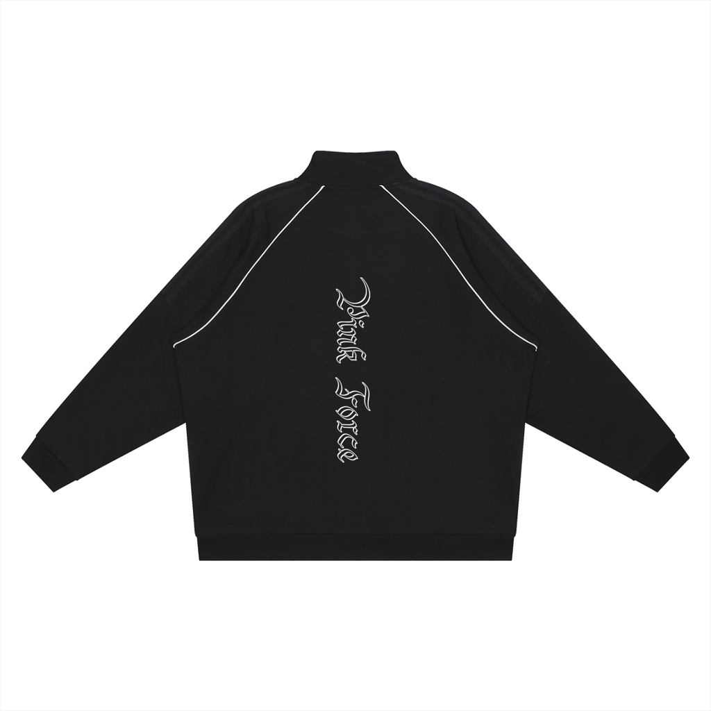 . Reflection Striped Raglan Sleeve  Jacket