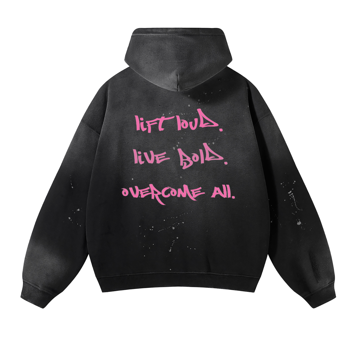 3. Vintage Wash Frayed Fleece Hoodie - 360 GSM