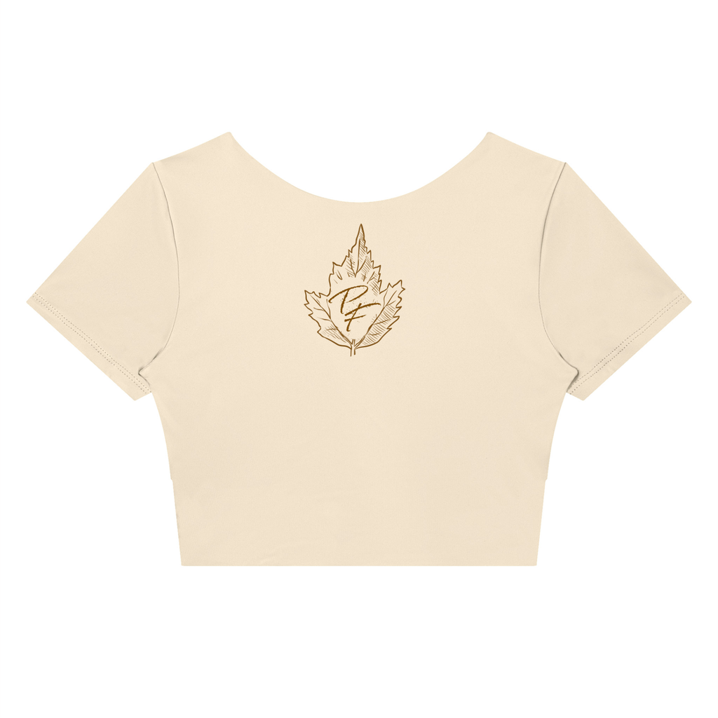Women's Panelled Crop Yoga Top w/bra padding
