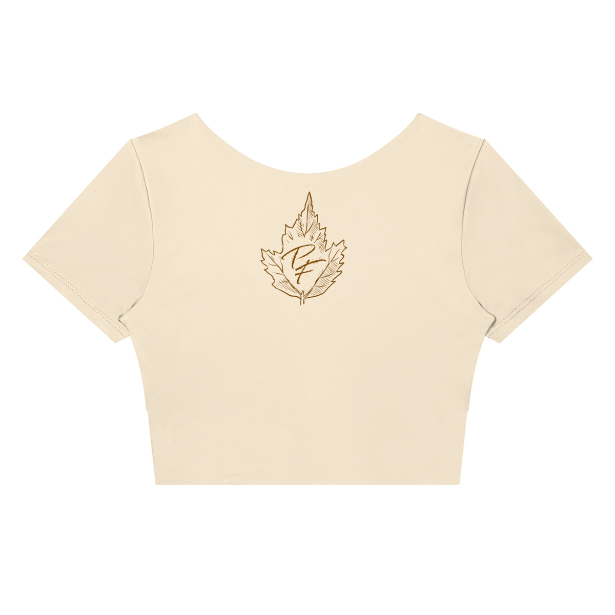 Women's Panelled Crop Yoga Top w/bra padding