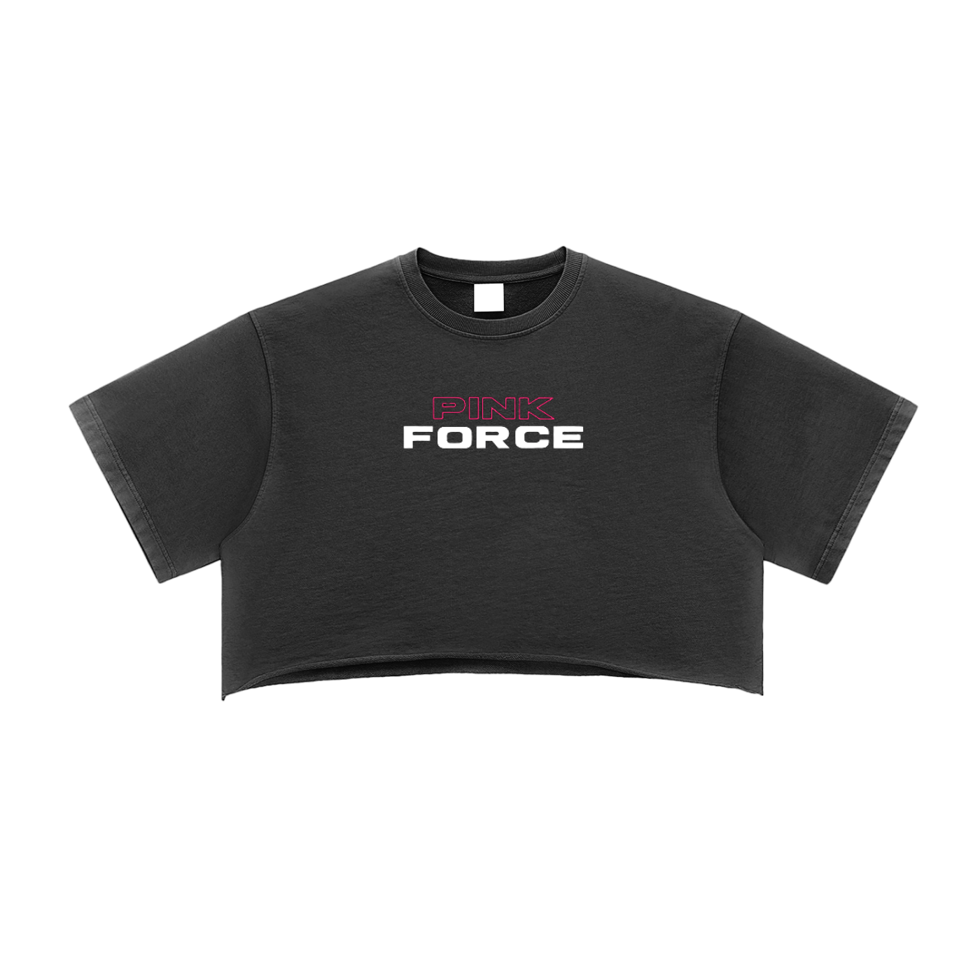 Snow Washed Raw Edge Crop Top