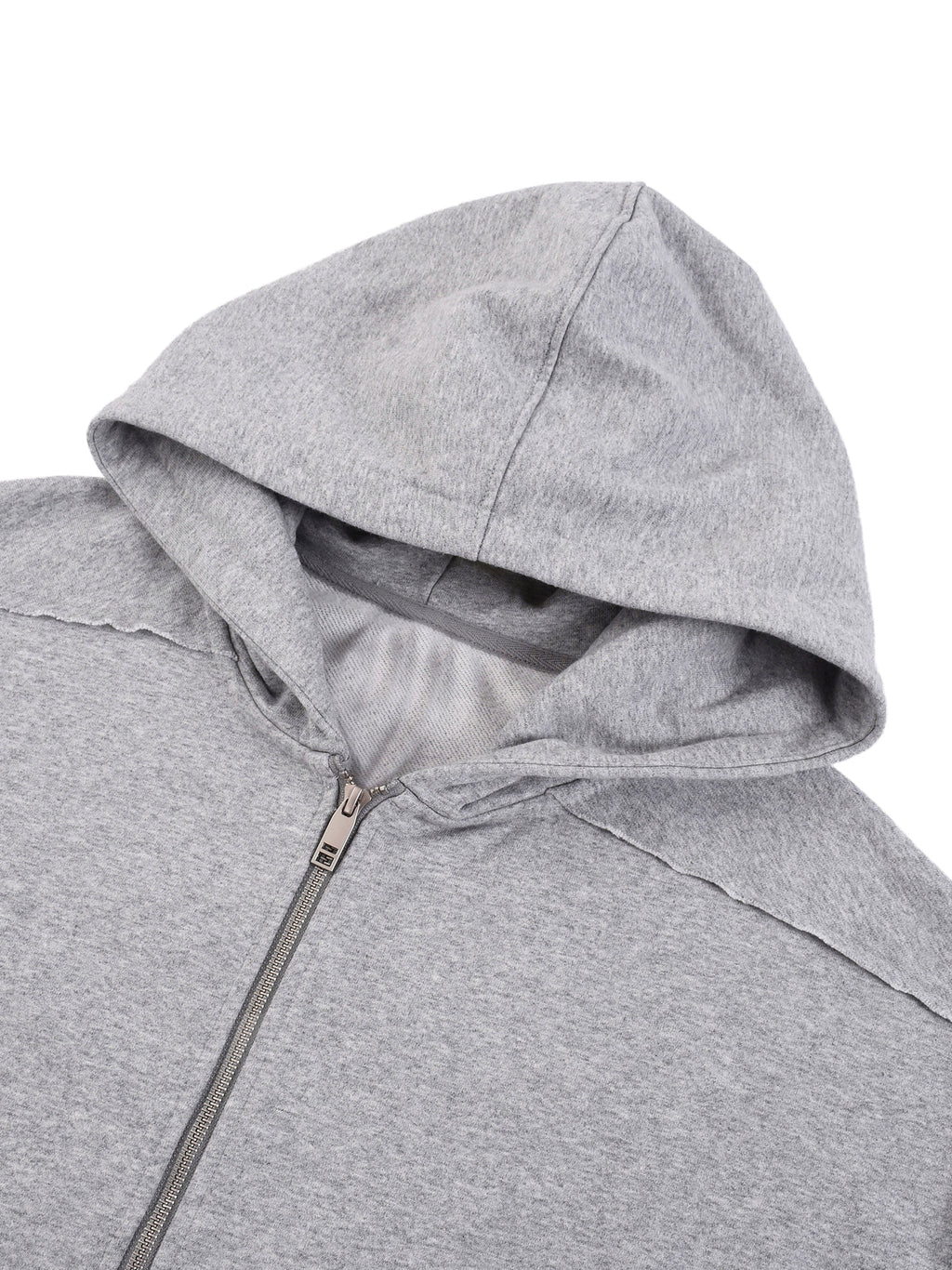 RELENTLESS Contrast Tape Raw Edge Double Layered Zip Hoodie